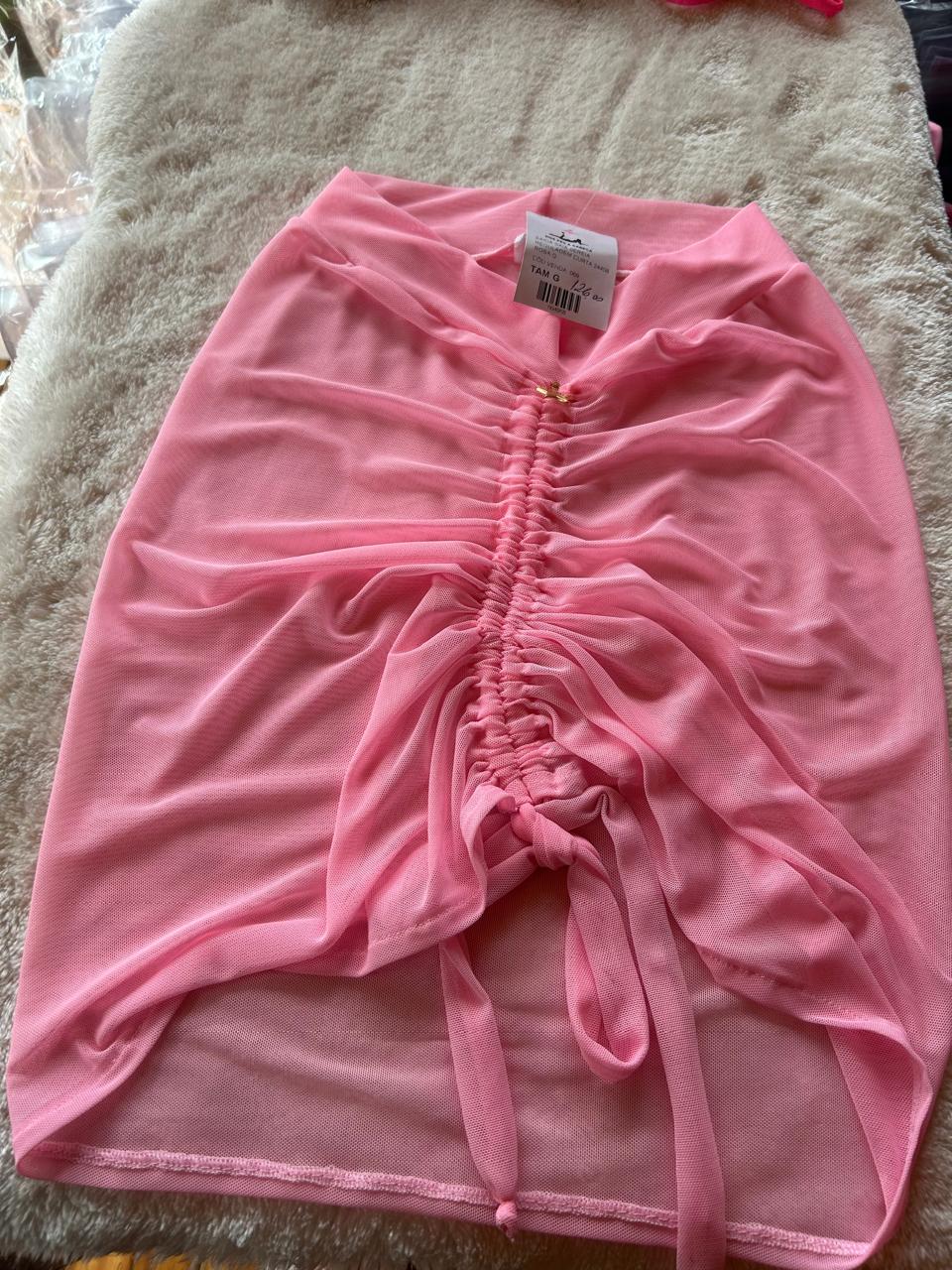 SAÍDA DE PRAIA SAIA SEREIA - DOS PÉS À CABEÇA - ROSA CLARO