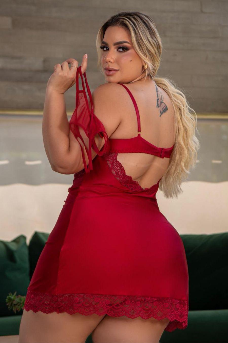 CAMISOLA PLUS SIZE SEM BOJO COM ARO E DETALHE EM FITAS