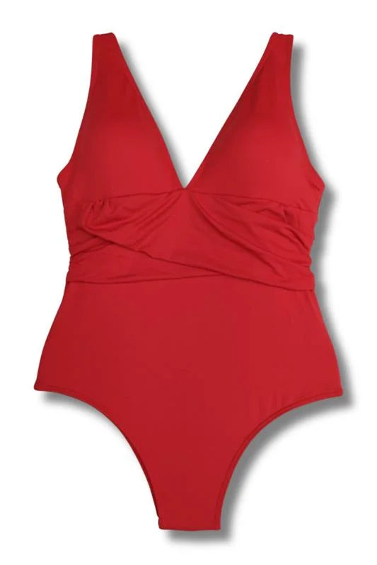 MAIÔ PLUS SIZE COM DECOTE TRANSPASSADO - BOCA A BOCA - MARSALA