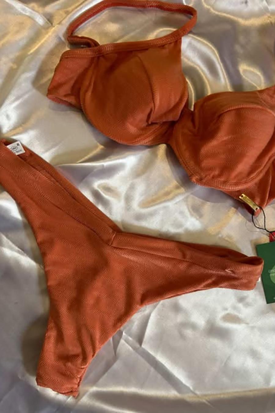 BIQUÍNI PLUS SIZE COM RECORTES CALCINHA ASA DELTA - BOCA A BOCA - ARGILA