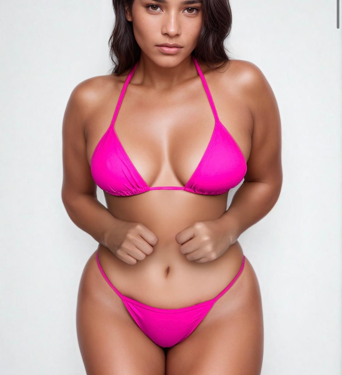 BIQUINI FITA FRENTE MAIOR - LOLLA BRASIL - ROSA NEON