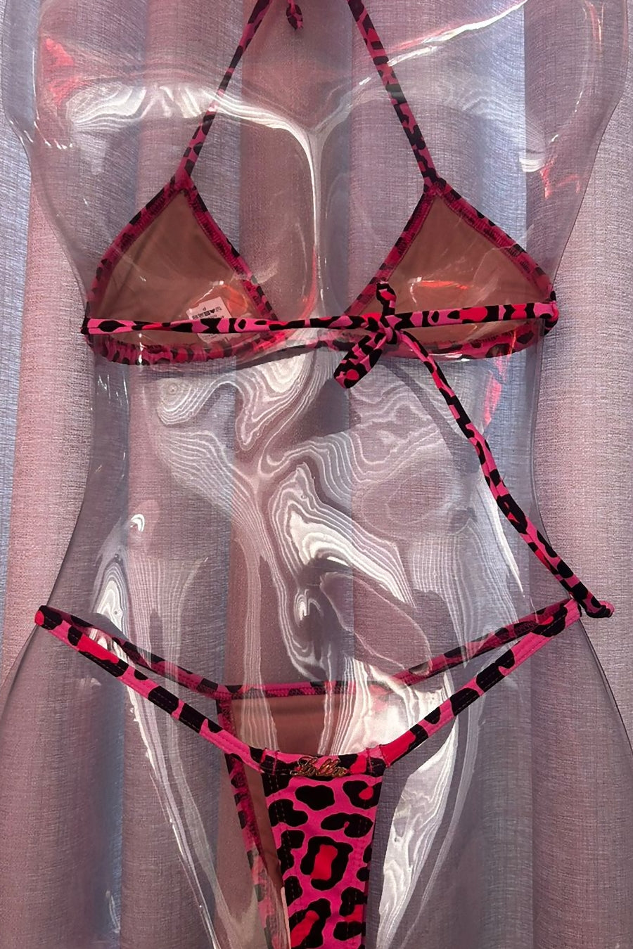 BIQUINI FITA FRENTE MENOR - LOLLA BRASIL - ONÇA PINK