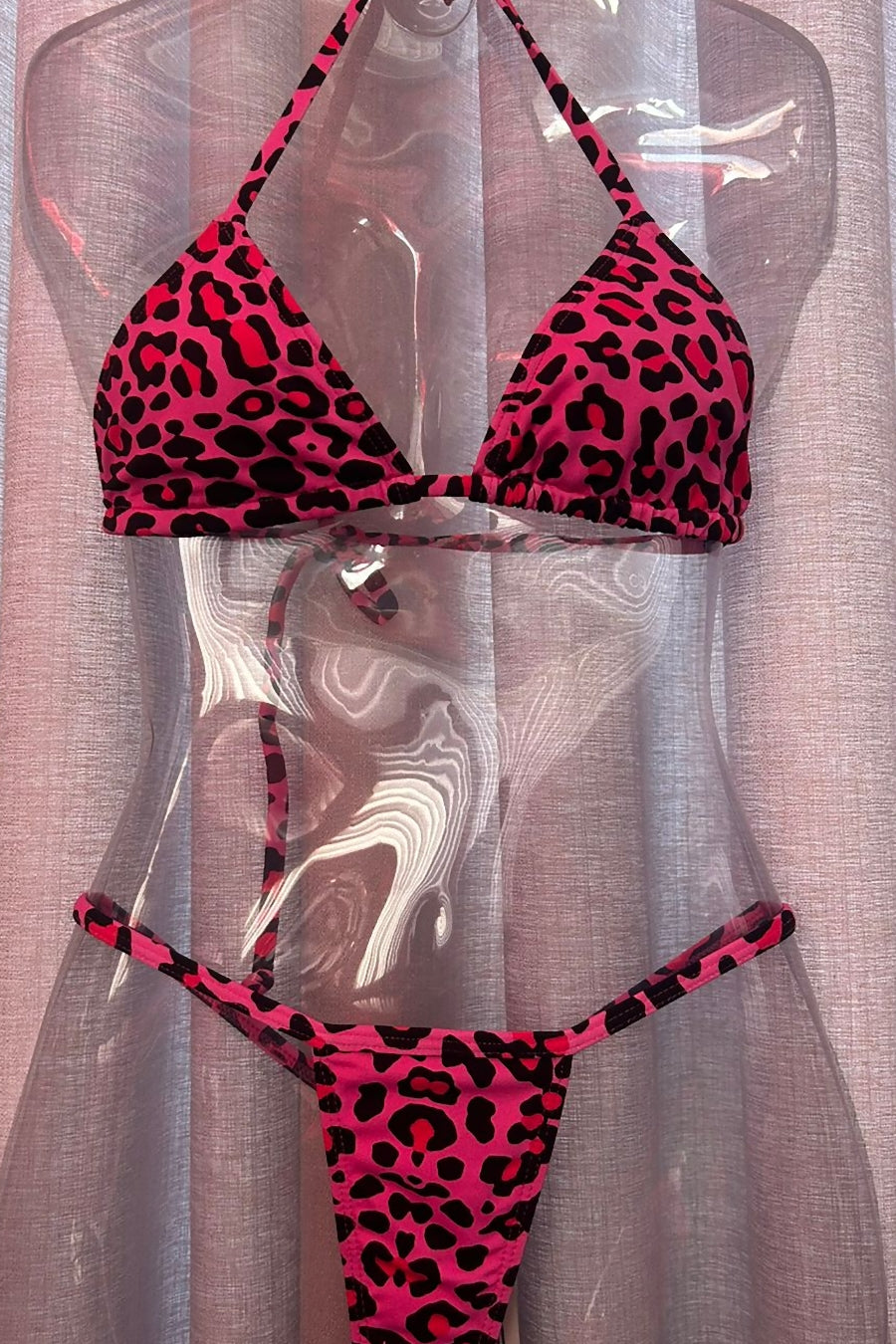 BIQUINI FITA FRENTE MENOR - LOLLA BRASIL - ONÇA PINK