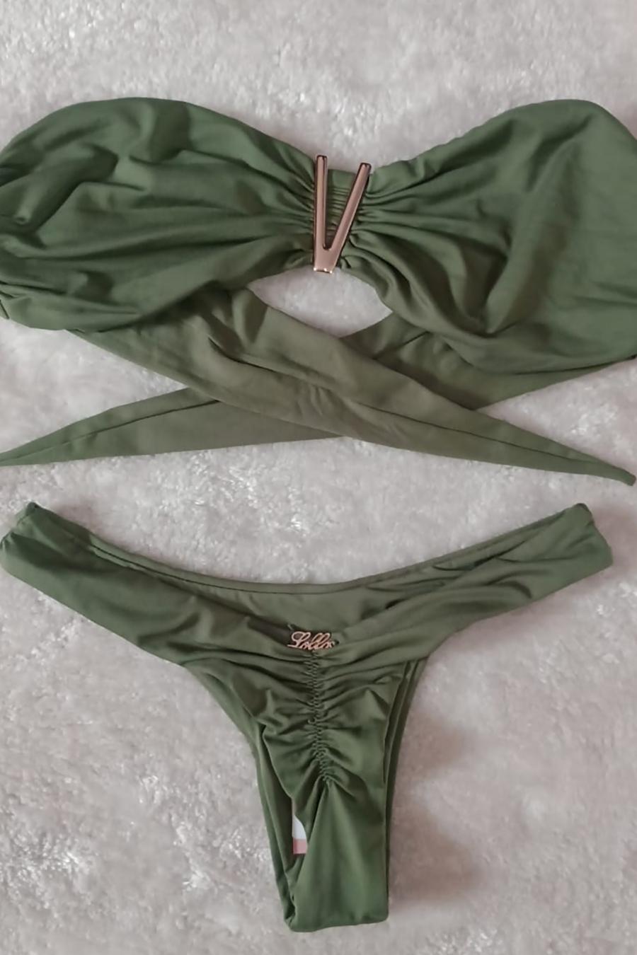 BIQUINI TOMARA QUE CAIA - ASA EMPINA - VERDE MUSGO