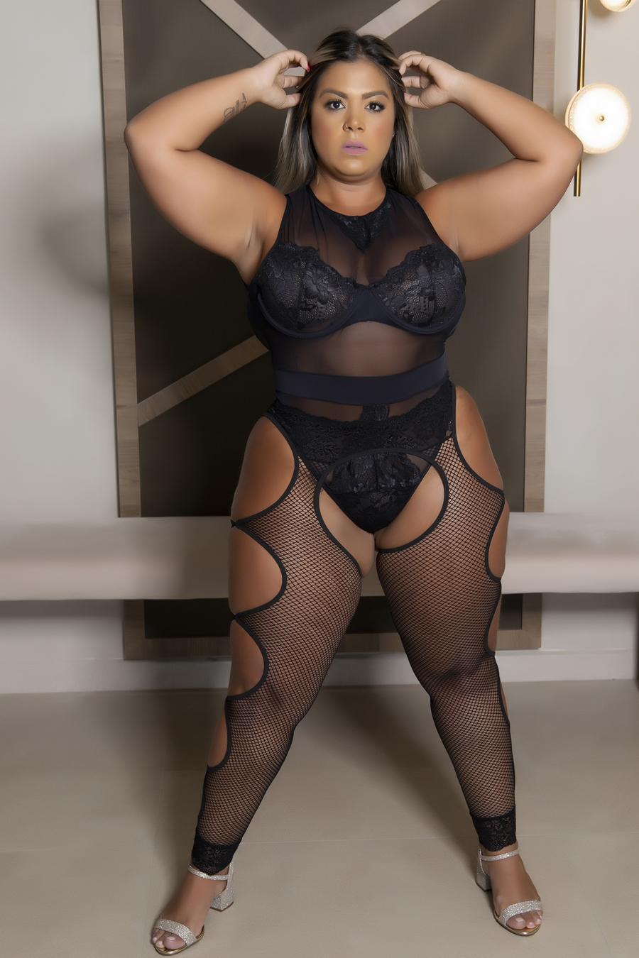 BODY SEXY PRETO COM PEROLA ESTILO CALCINHA TAILANDESA NAS COSTAS