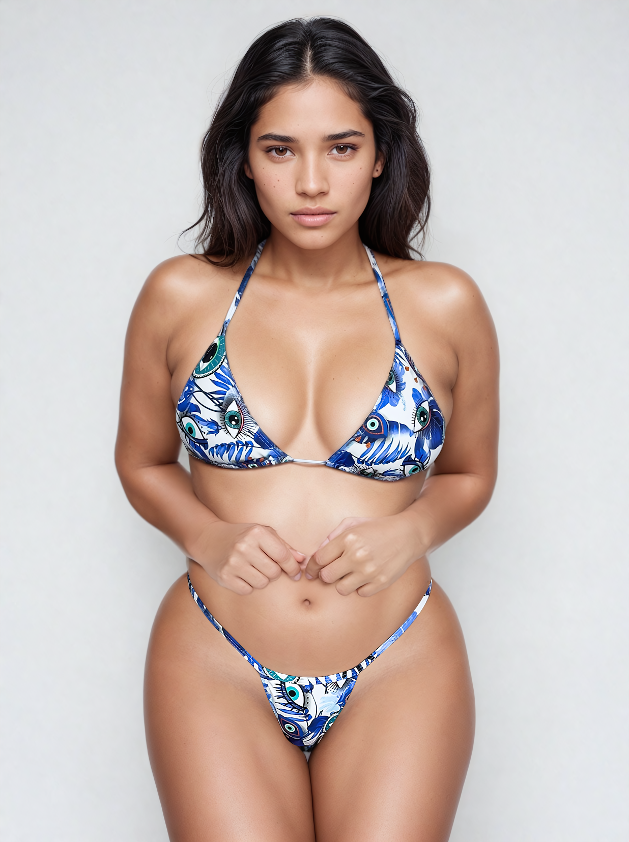 BIQUINI FITA FRENTE MENOR - LOLLA BRASIL - OLHO GREGO COM FOLHAGEM