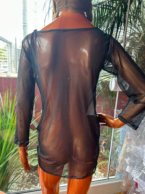 SAÍDA DE PRAIA EM TULE JURERÊ - DOS PÉS À CABEÇA - PRETO