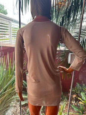 SAÍDA DE PRAIA EM TULE JURERÊ - DOS PÉS À CABEÇA - NUDE