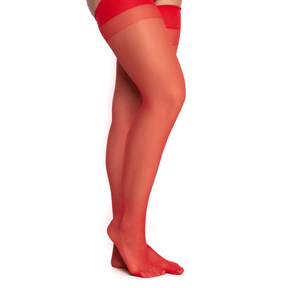 MEIA CALÇA 7/8 SEM RENDA FIO 15 LISA SELENE VERMELHA