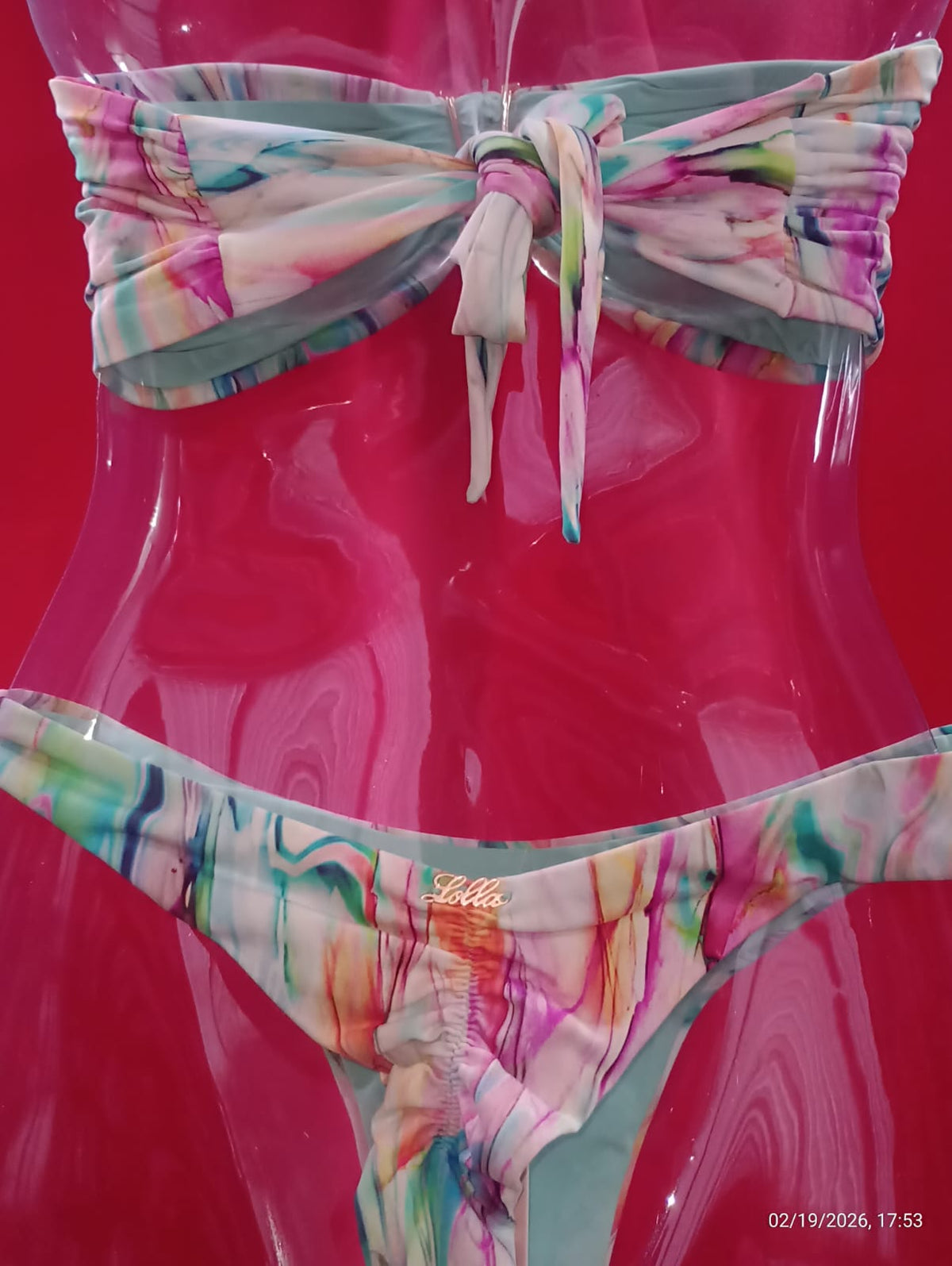 BIQUINI TOMARA QUE CAIA  ASA EMPINA - LOLLA BRASIL - TIE DYE VERDE