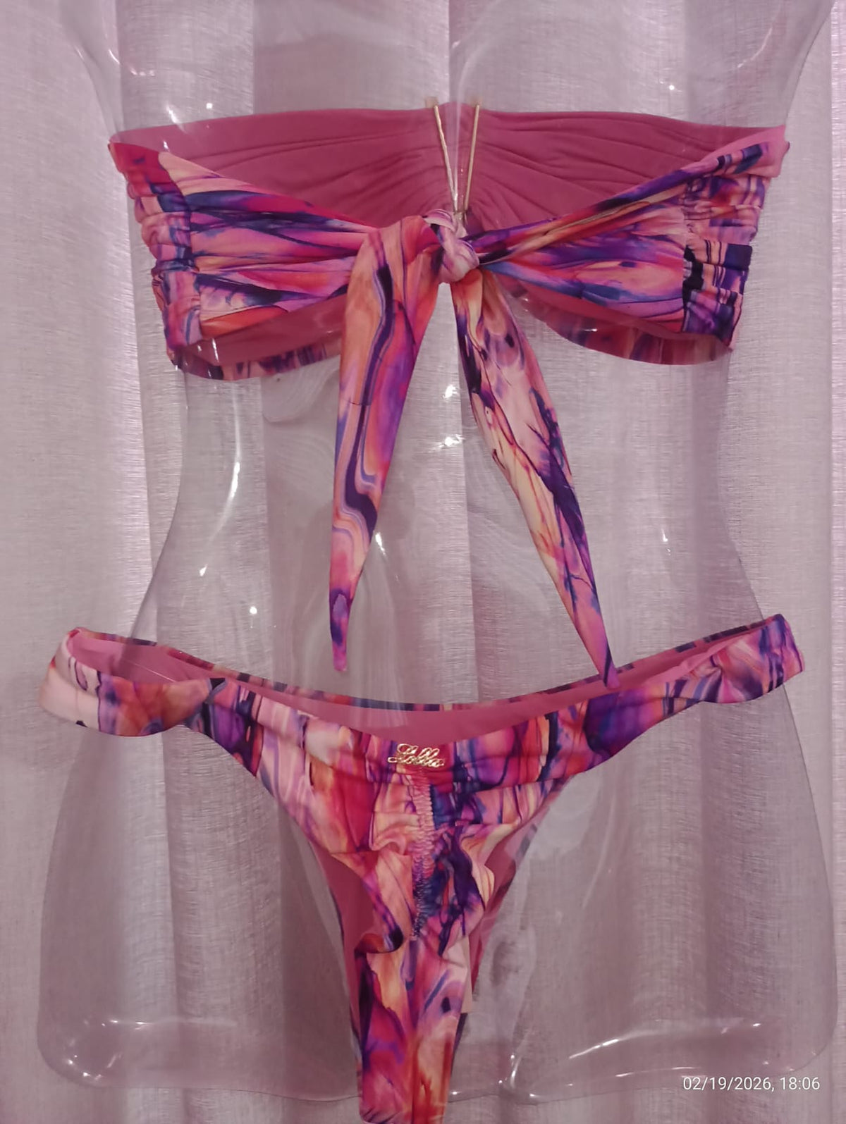 BIQUINI TOMARA QUE CAIA  ASA EMPINA - LOLLA BRASIL - TIE DYE ROXO