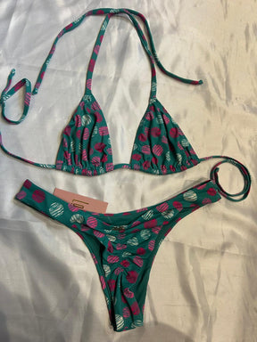 BIQUINI ASA DELTA EMPINA BUMBUM CORTININHA - LOLLA BRASIL - VERDE POP PINK