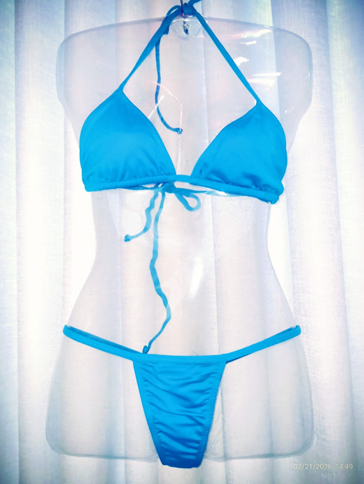 BIQUINI FITA FRENTE MENOR - LOLLA BRASIL - AZUL MAR