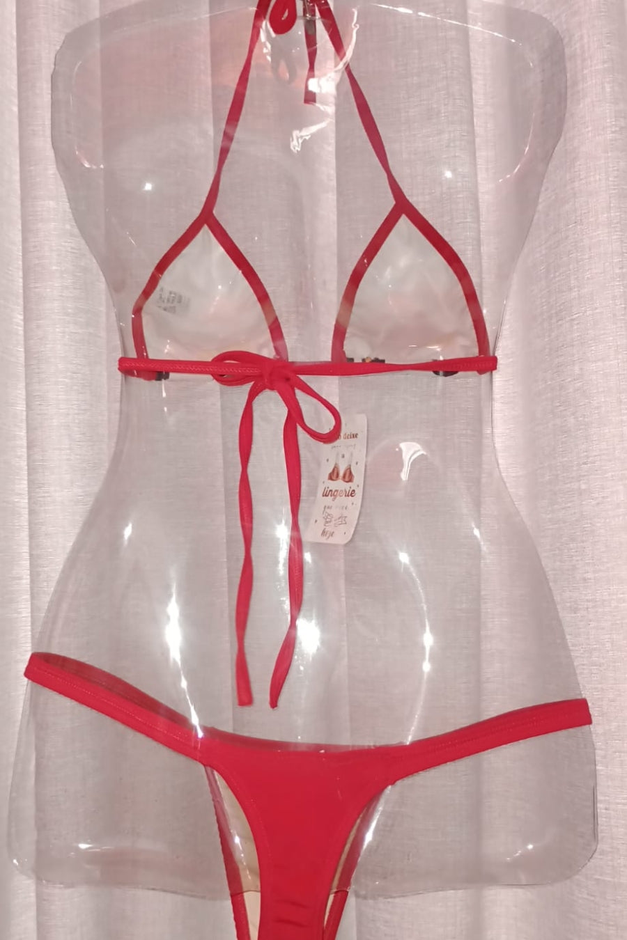 BIQUÍNI DE FITA - HER E DRIKA - VERMELHO (ONCINHA)