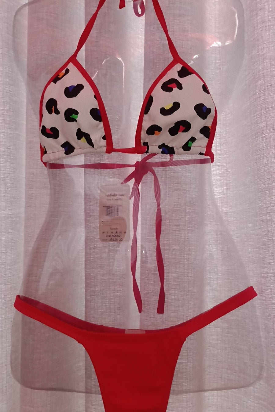 BIQUÍNI DE FITA - HER E DRIKA - VERMELHO (ONCINHA)