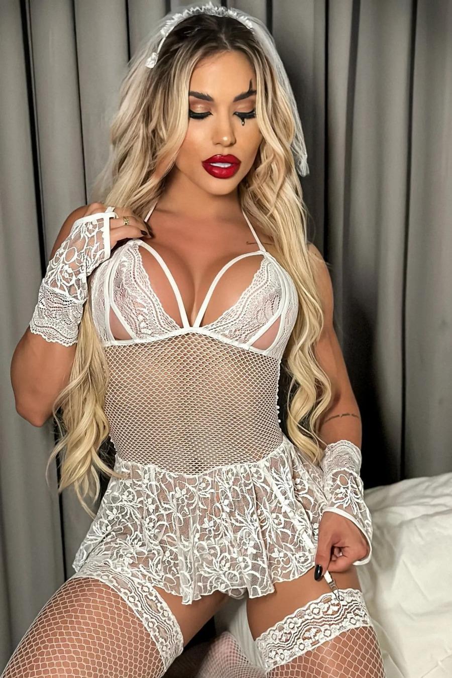 FANTASIA SEXY NOIVA DE VESTIDINHO BRANCO