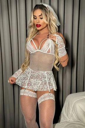 FANTASIA SEXY NOIVA DE VESTIDINHO BRANCO