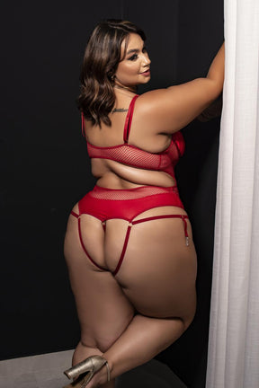 BODY SEXY SEM BOJO COM DETALHE EM PEROLAS PLUS SIZE