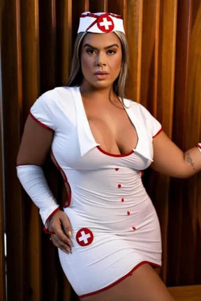 FANTASIA PLUS SIZE DE ENFERMEIRA PERSEFONE SENSUAL E EROTICA