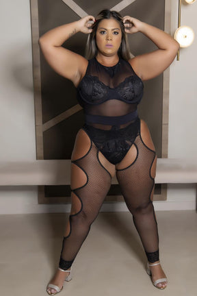 BODY SEXY PRETO COM PEROLA ESTILO CALCINHA TAILANDESA NAS COSTAS