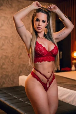 CONJUNTO CROPPED SEM BOJO E CALCINHA SEXY COM FRASE "METE FORTE"