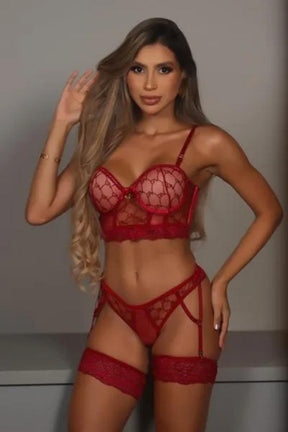 CONJUNTO TOMARA QUE CAIA COM BOJO DE TULE BORDADO