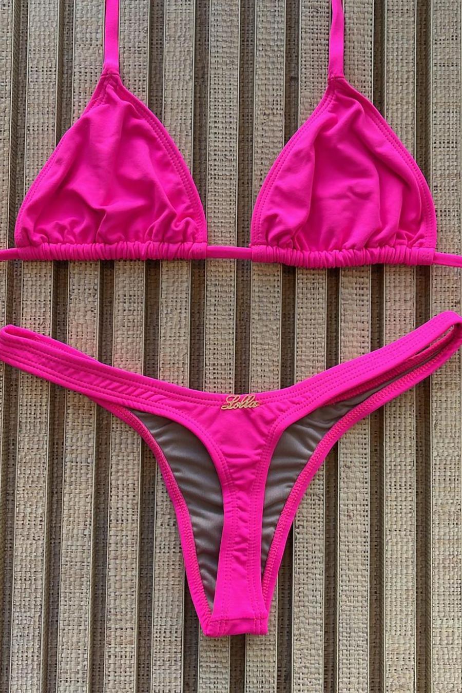 BIQUINI ASA DELTA - LOLLA BRASIL - ROSA NEON